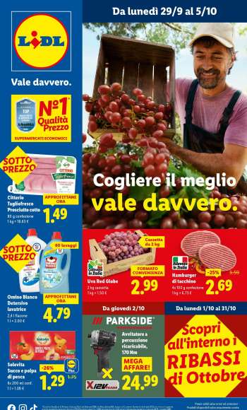 Volantino Lidl - 29/9/2025 - 5/10/2025.