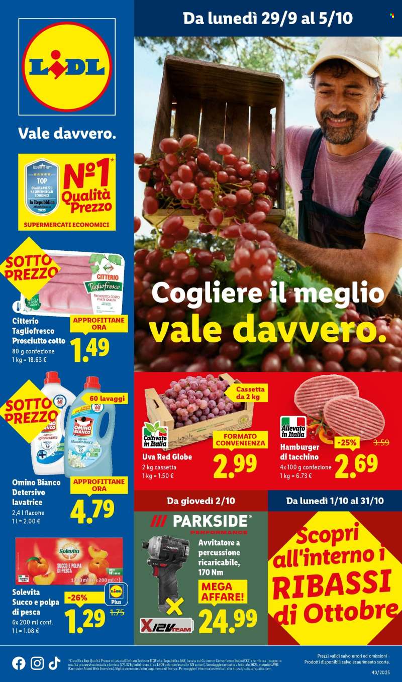 Volantino Lidl - 29/9/2025 - 5/10/2025.