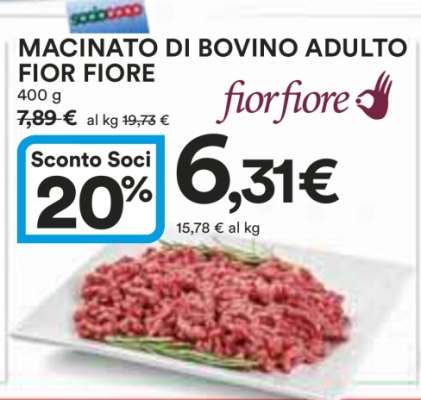 Macinato di Bovino Adulto Fior Fiore
