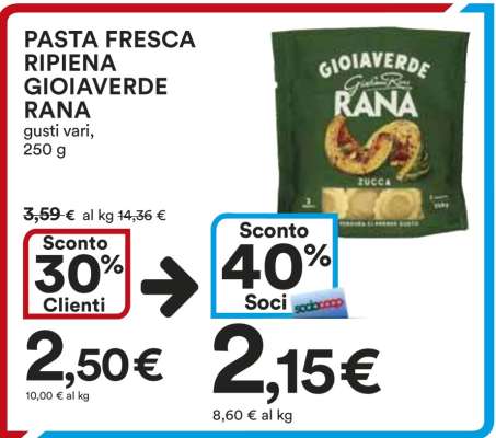 Pasta fresca ripiena Gioiaverde Rana