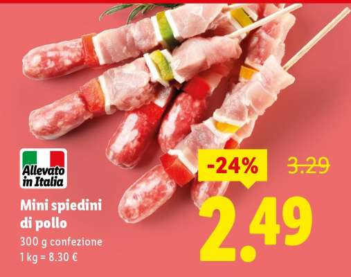 Mini spiedini di pollo