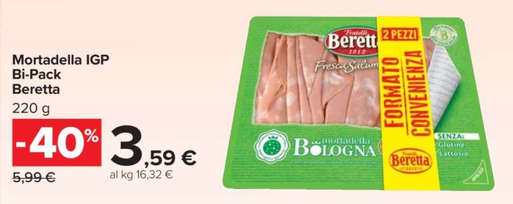Mortadella IGP Bi-Pack Beretta