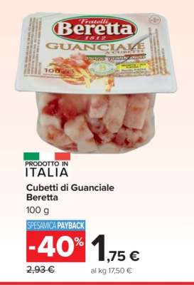 Cubetti di Guanciale Beretta