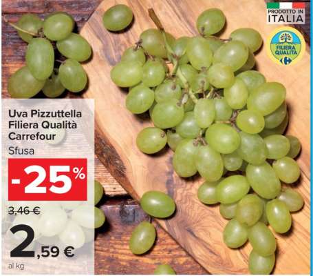 Uva Pizzutella Filiera Qualità Carrefour