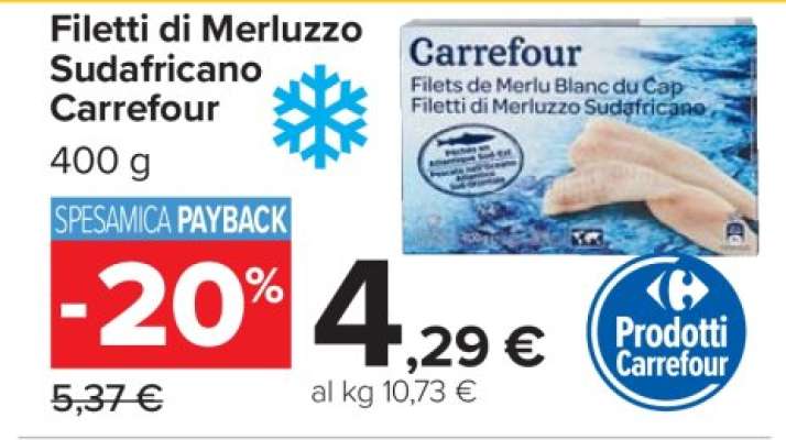 Filetti di Merluzzo Sudafricano Carrefour