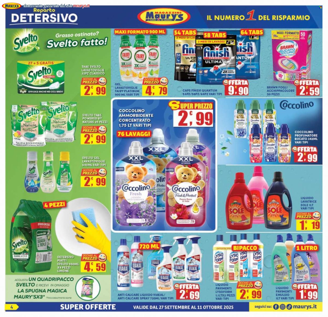 Volantino Maury's - 27/9/2025 - 11/10/2025. Pagina 4