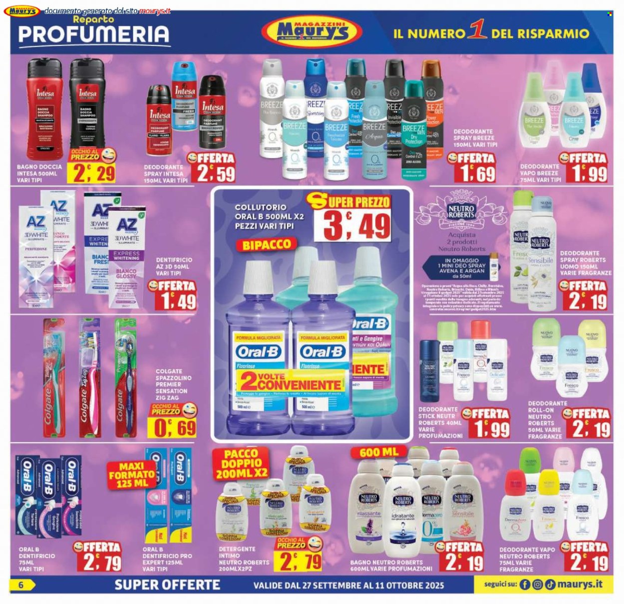Volantino Maury's - 27/9/2025 - 11/10/2025. Pagina 6