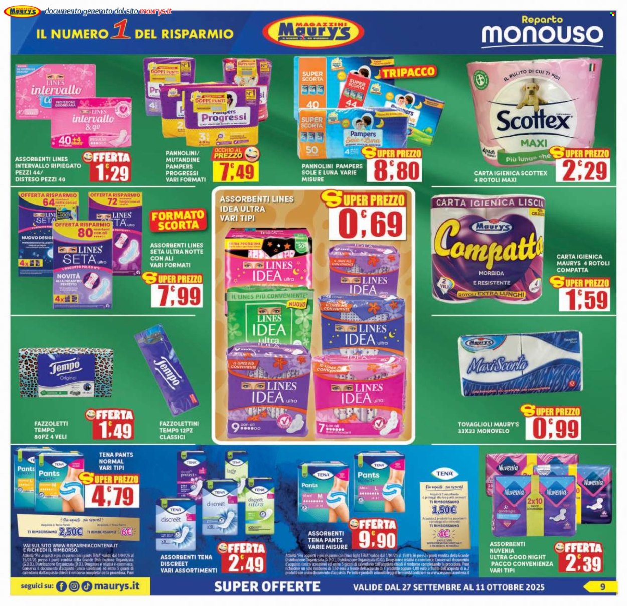 Volantino Maury's - 27/9/2025 - 11/10/2025. Pagina 9