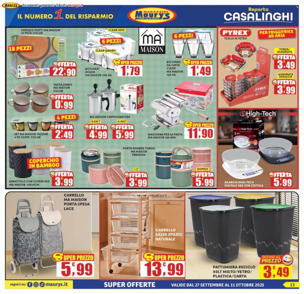 Volantino Maury's - 27/9/2025 - 11/10/2025. Pagina 13