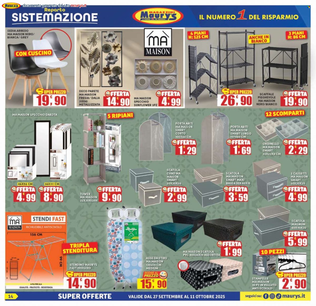 Volantino Maury's - 27/9/2025 - 11/10/2025. Pagina 14