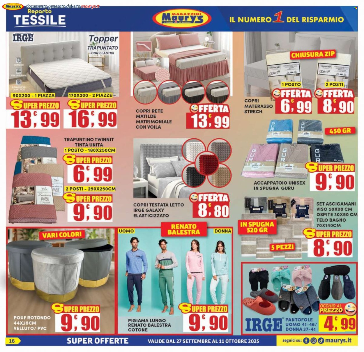 Volantino Maury's - 27/9/2025 - 11/10/2025. Pagina 16