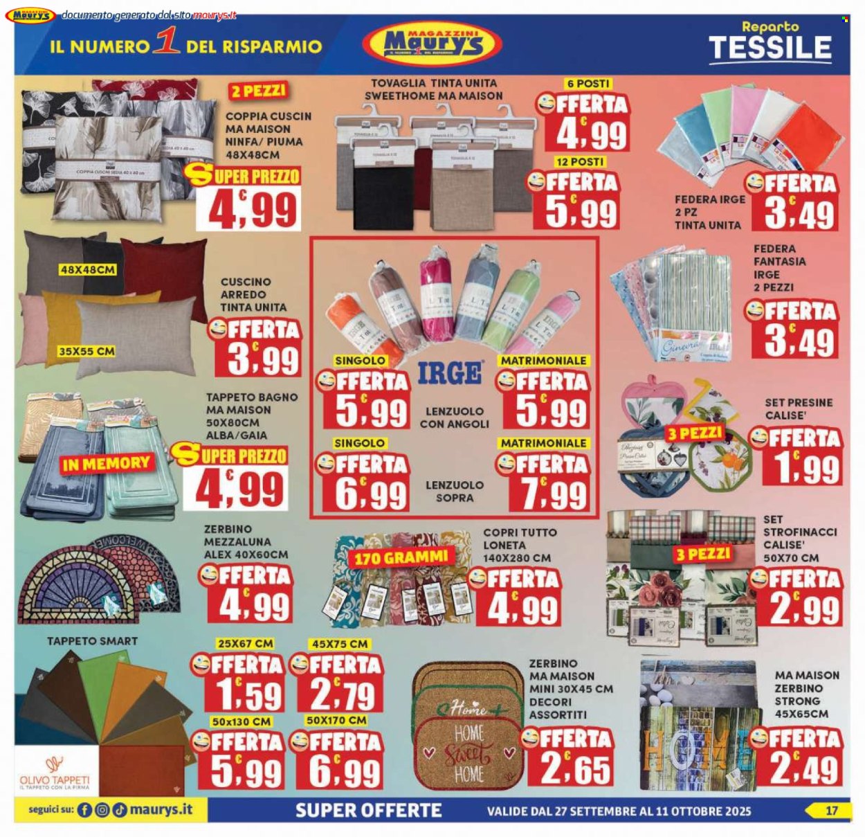 Volantino Maury's - 27/9/2025 - 11/10/2025. Pagina 17