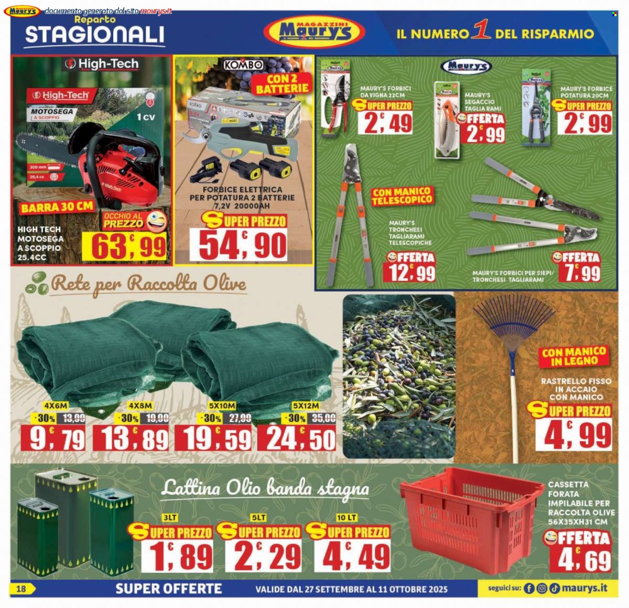 Volantino Maury's - 27/9/2025 - 11/10/2025. Pagina 18