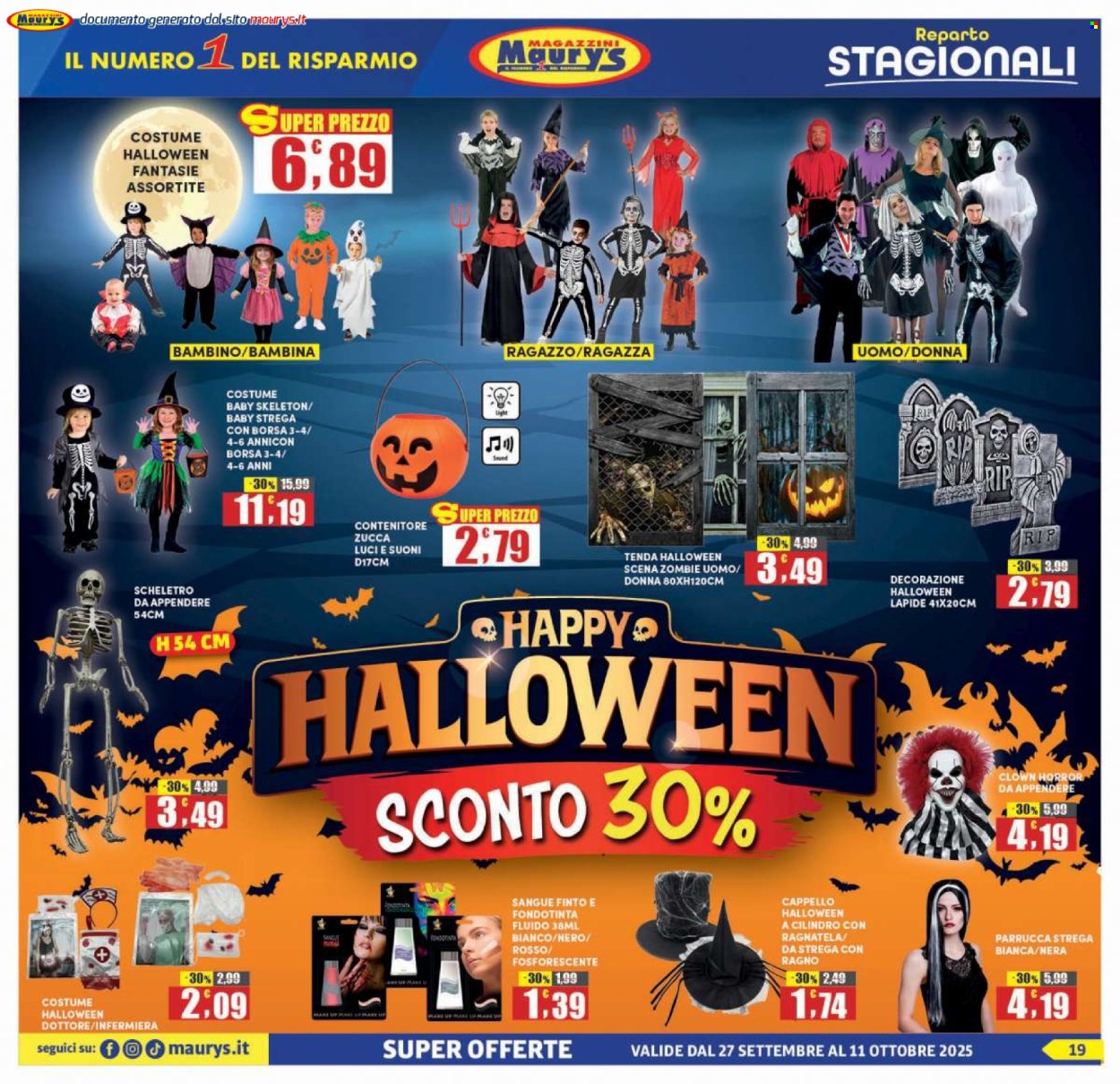 Volantino Maury's - 27/9/2025 - 11/10/2025. Pagina 19