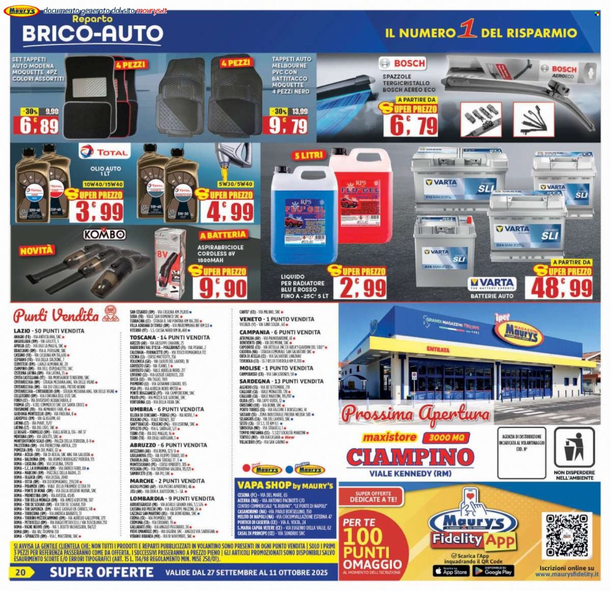 Volantino Maury's - 27/9/2025 - 11/10/2025. Pagina 20