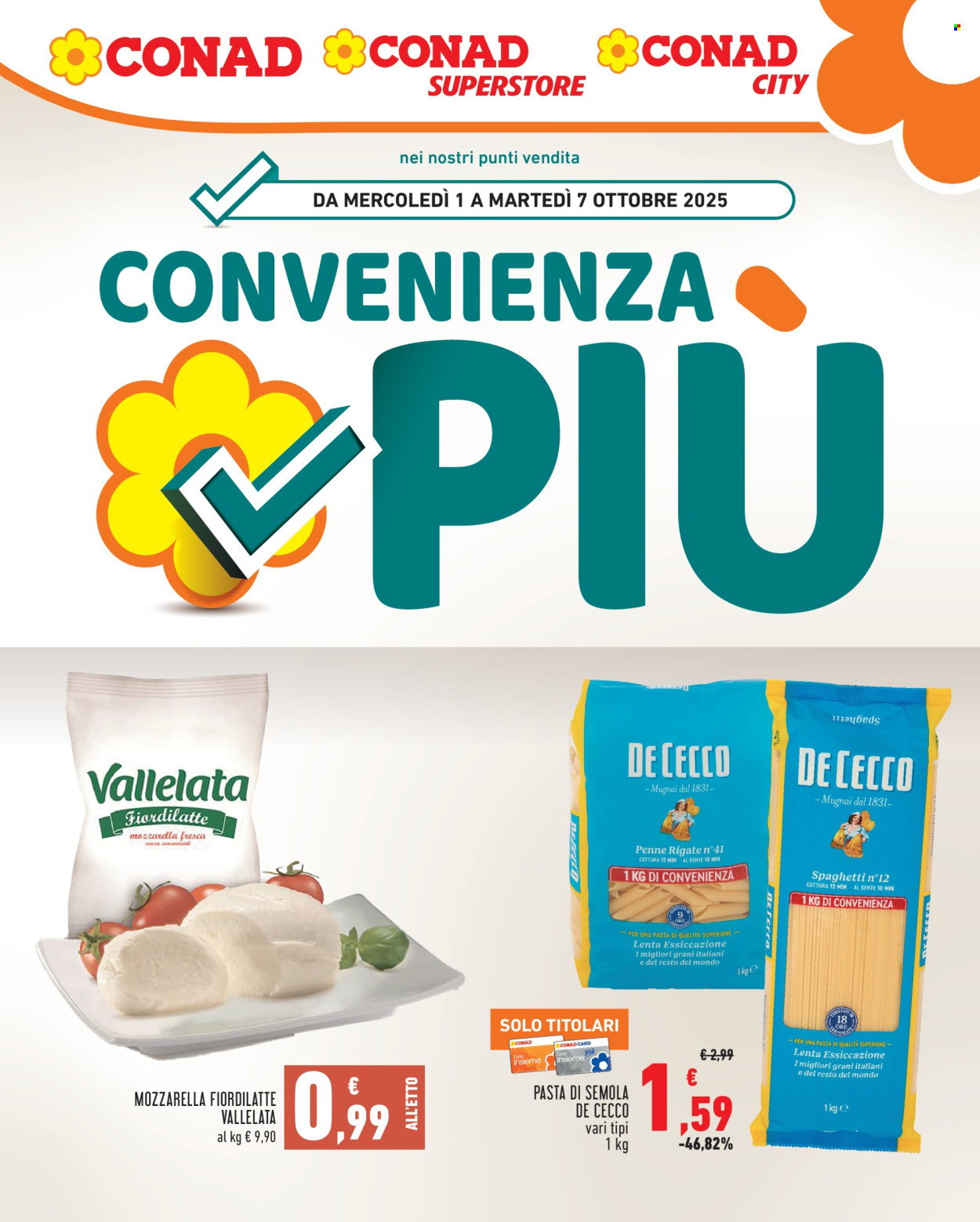 Volantino Conad - 1/10/2025 - 7/10/2025. Pagina 1