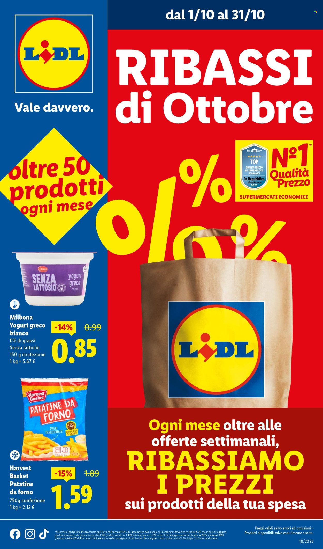 Volantino Lidl - 1/10/2025 - 31/10/2025. Pagina 1