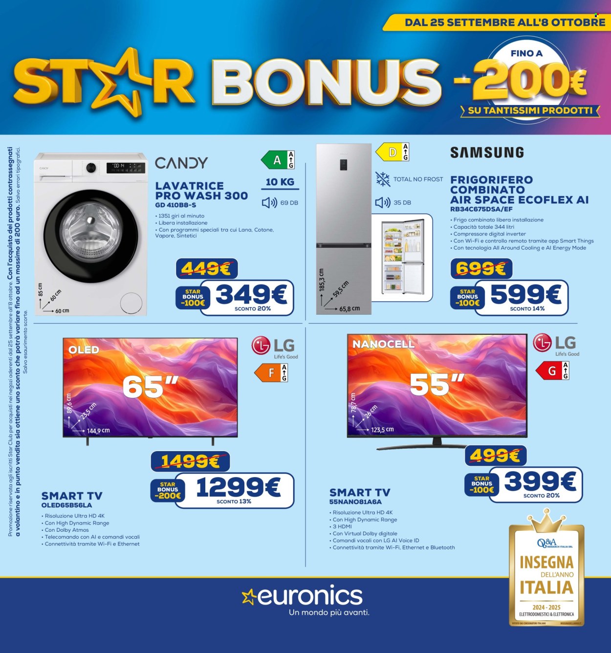 Volantino Euronics - 25/9/2025 - 8/10/2025. Pagina 1