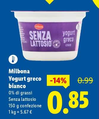 Milbona Yogurt greco bianco