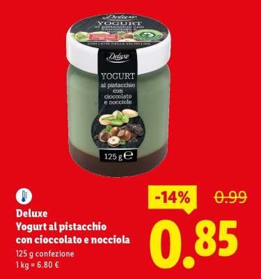 Deluxe Yogurt al pistacchio con cioccolato e nocciola
