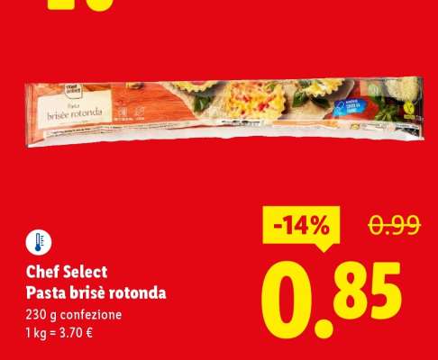 Chef Select Pasta brisè rotonda
