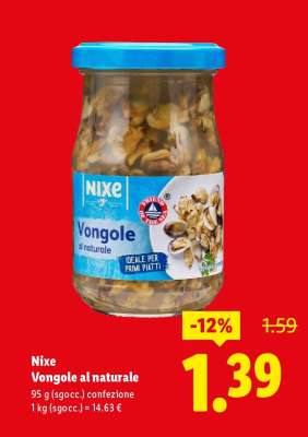 Nixe Vongole al naturale