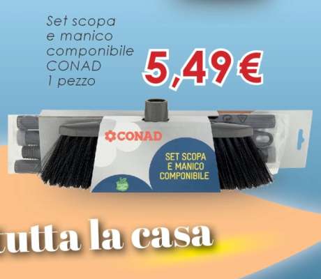 Set scopa e manico componibile CONAD
