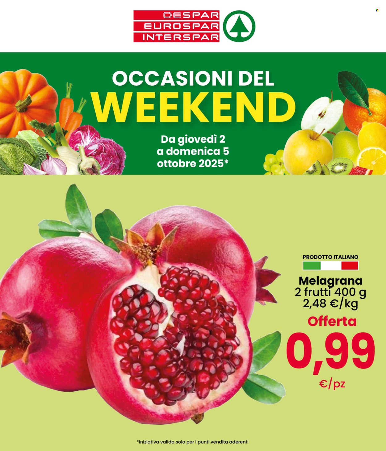 Volantino Eurospar - 2/10/2025 - 5/10/2025. Pagina 1