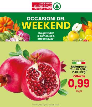 Volantino Eurospar - 2/10/2025 - 5/10/2025.