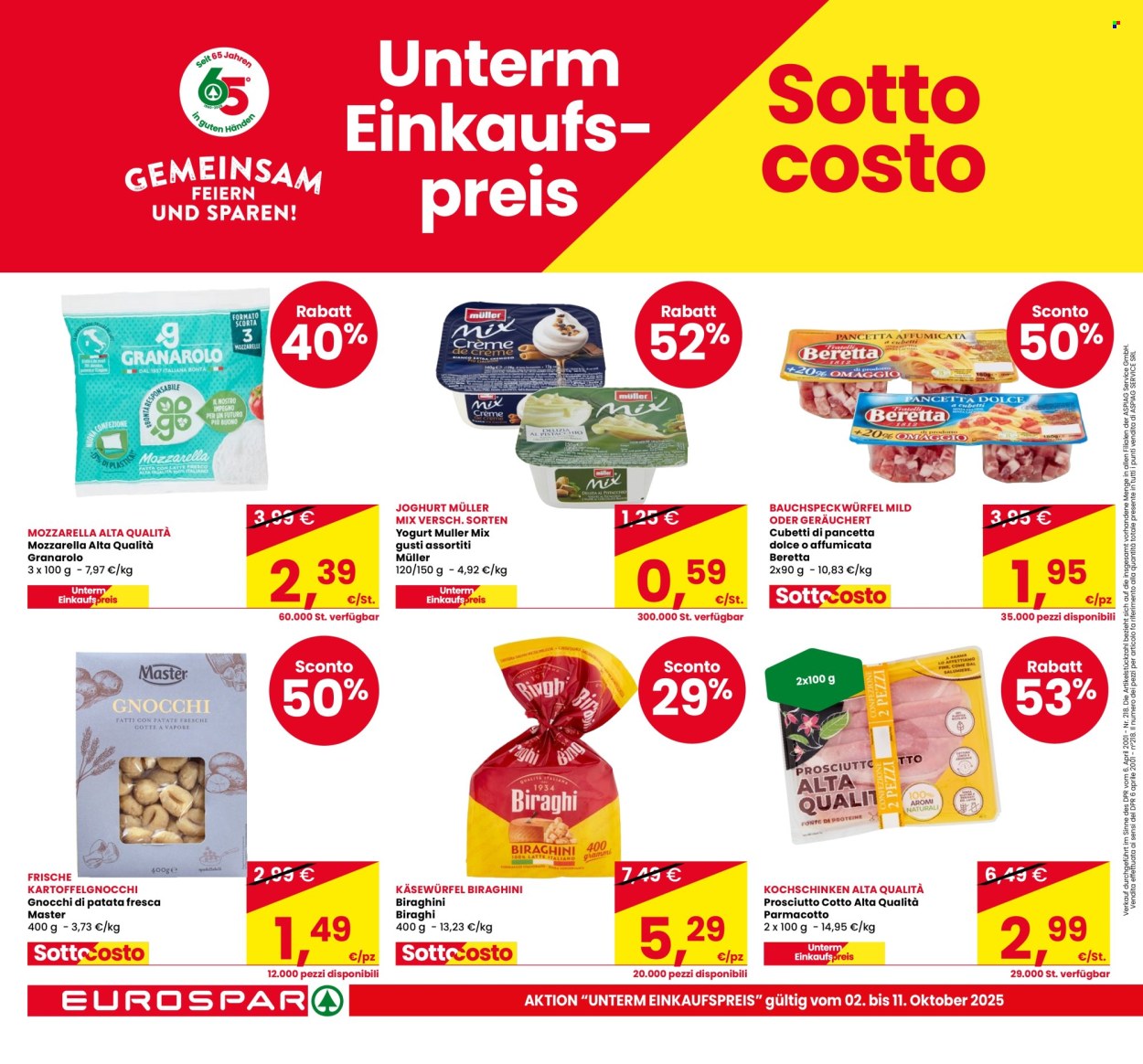 Volantino Eurospar - 2/10/2025 - 11/10/2025. Pagina 2
