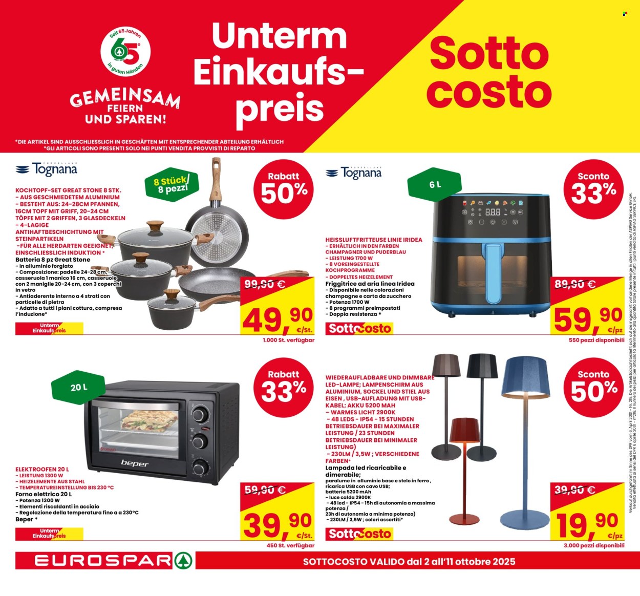 Volantino Eurospar - 2/10/2025 - 11/10/2025. Pagina 8