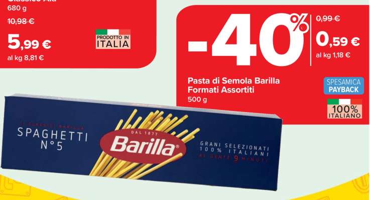 Pasta di Semola Barilla Formati Assortiti