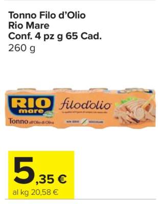 Tonno Filo d’Olio Rio Mare