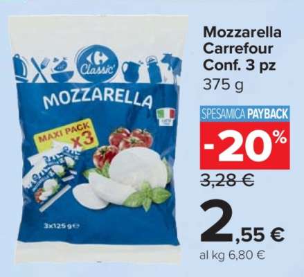 Mozzarella Carrefour Conf. 3 pz
