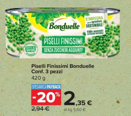 Piselli Finissimi Bonduelle Conf. 3 pezzi