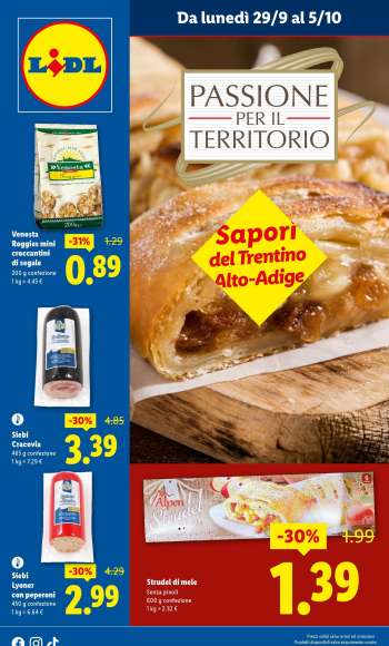 Volantino Lidl - 29/9/2025 - 5/10/2025.