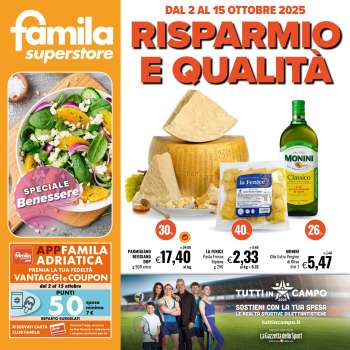 Volantino Famila - 2/10/2025 - 15/10/2025.