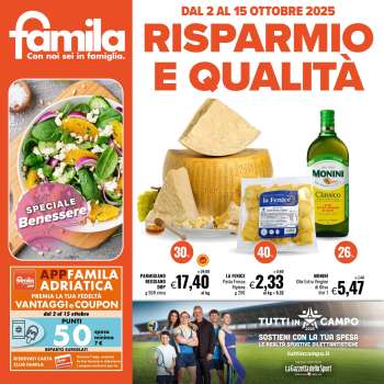 Volantino Famila - 2/10/2025 - 15/10/2025.
