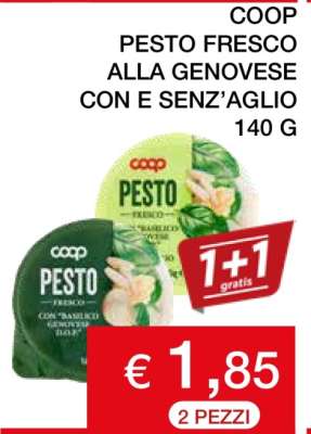 COOP PESTO FRESCO ALLA GENOVESE CON E SENZ’AGLIO 140 G