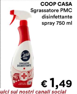 COOP CASA Sgrassatore PMC disinfettante spray 750 ml