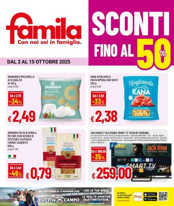 Volantino Famila - 2/10/2025 - 15/10/2025.