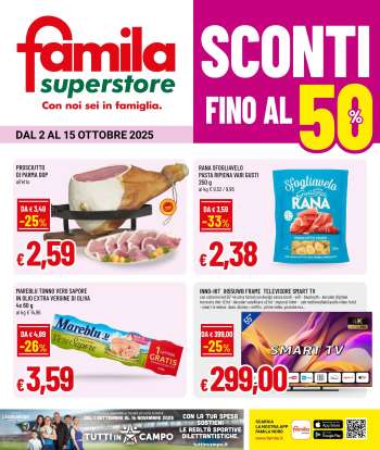 Volantino Famila - 2/10/2025 - 15/10/2025.