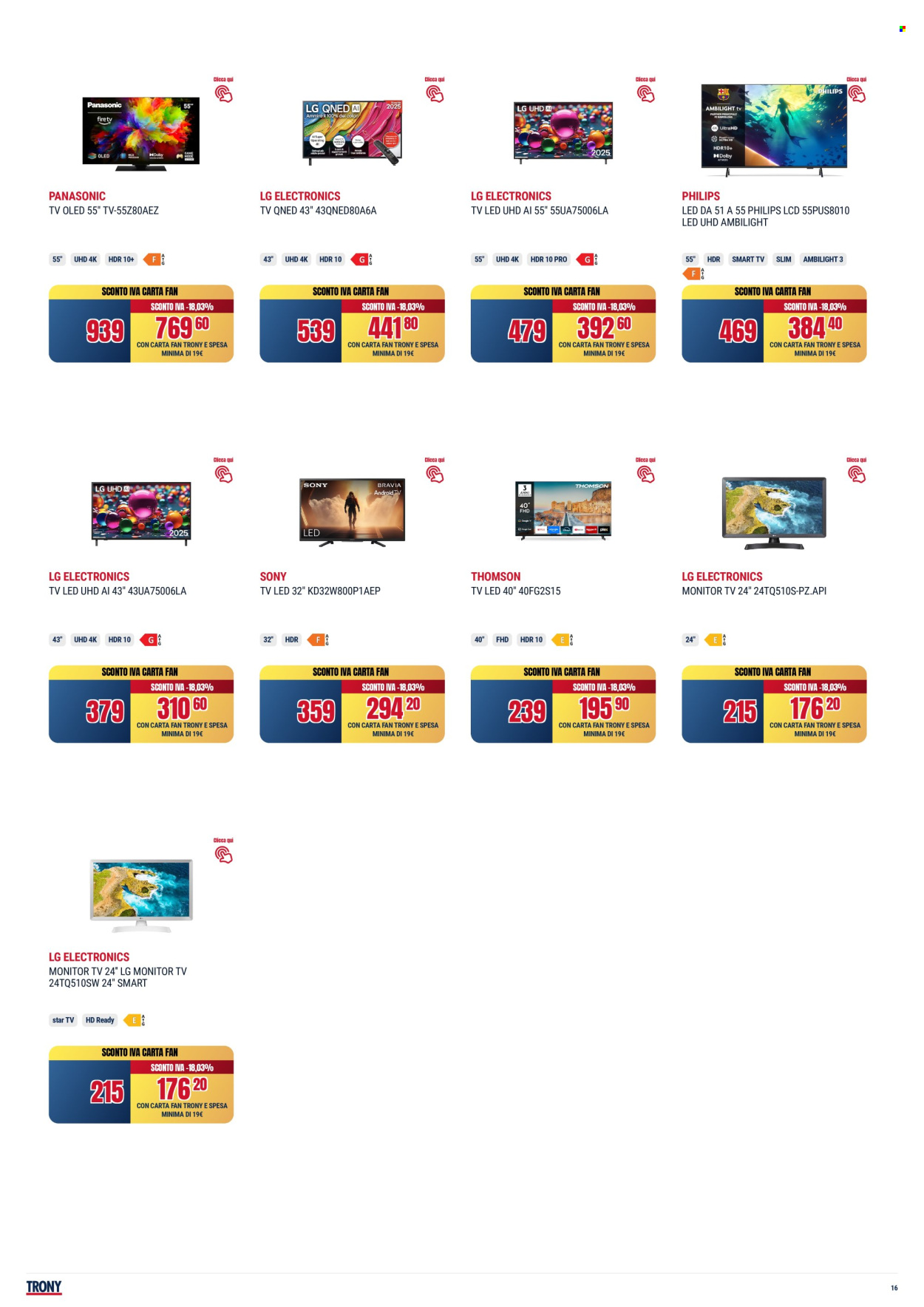 Volantino Trony - 2/10/2025 - 16/10/2025. Pagina 16
