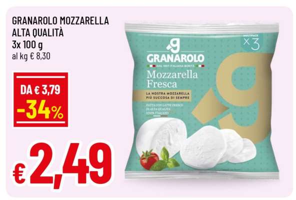 GRANAROLO mozzarella alta qualità
