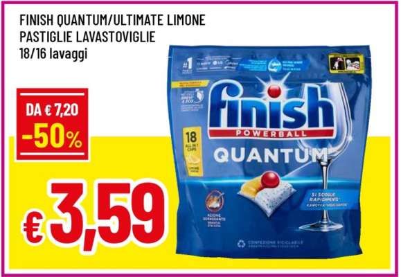 FINISH QUANTUM/ULTIMATE LIMONE PASTIGLIE LAVASTOVIGLIE