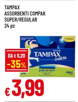 Tampax Assorbenti Compak Super/Regular