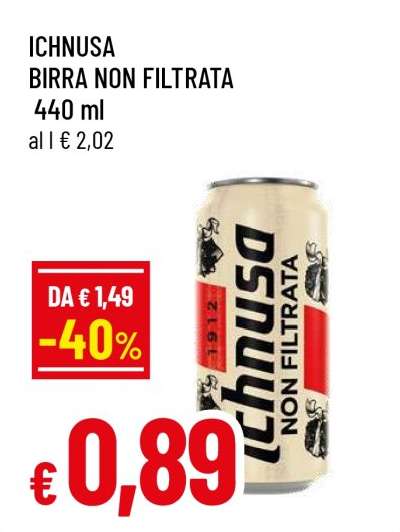 ICHNUSA BIRRA NON FILTRATA