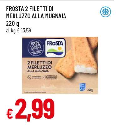 FROSTA 2 FILETTI DI MERLUZZO ALLA MUGNAIA