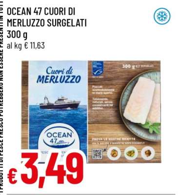 OCEAN 47 cuori di merluzzo surgelati