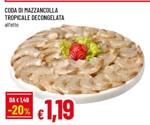 Coda di Mazzancolla Tropicale Decongelata